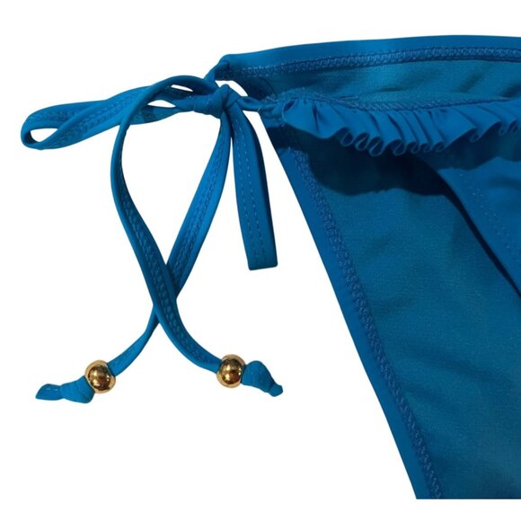 XOXO Blue Ruffled Bikini Set Size L - Picture 7 of 16